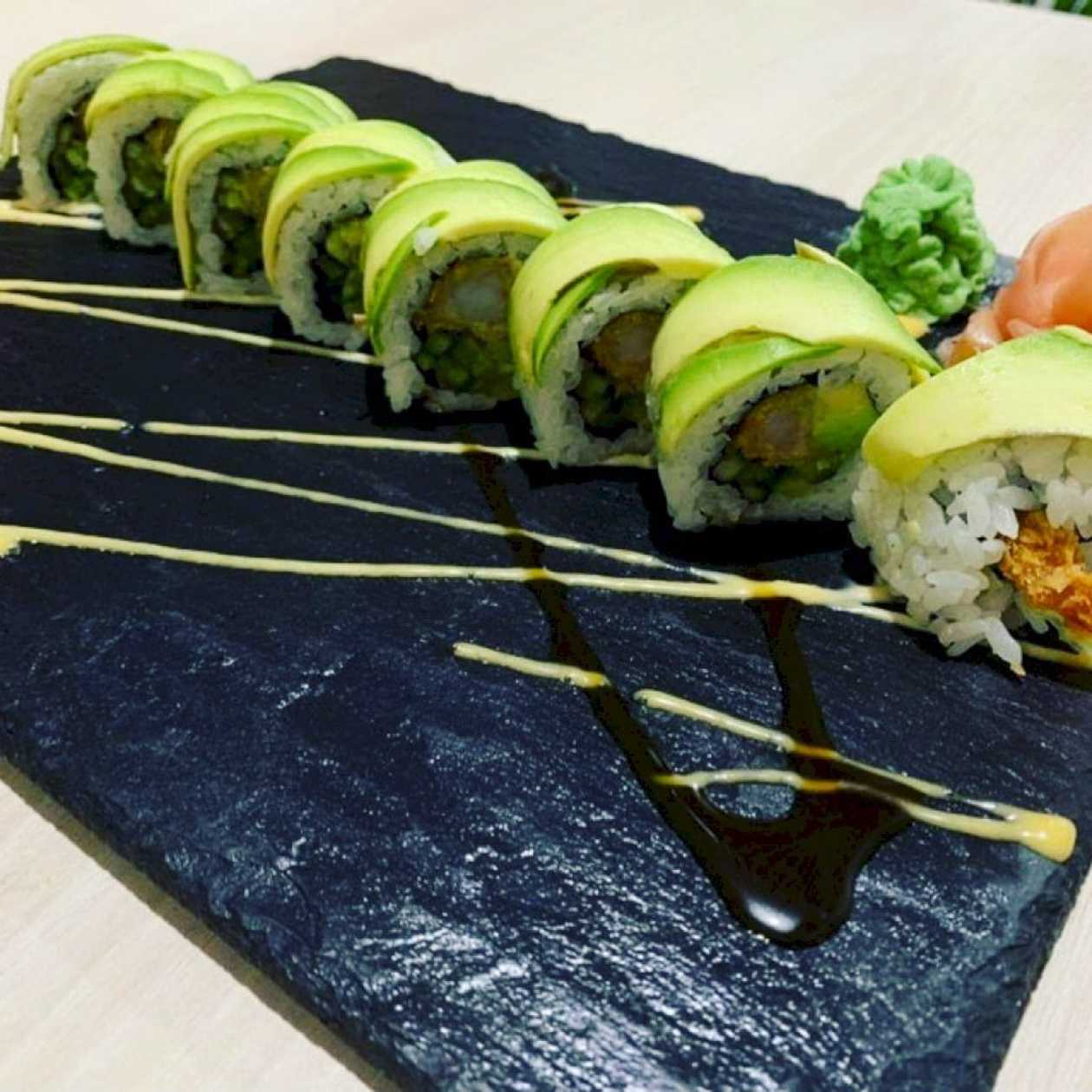 Uramaki Special Avocado, Fried Shrimp 8pcs