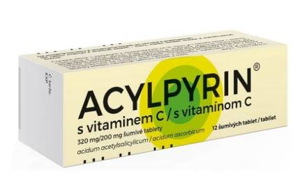 ACYLPYRIN WITH VITAMIN C 320 mg/200mg 12 effervescent tablets