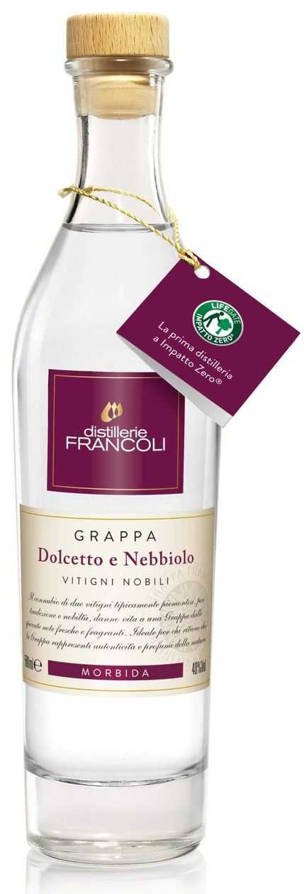 Grappa Dolcetto E Nebbiolo Distillerie Francoli 0,5 l, 40%
