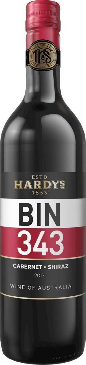 HARDYS BIN 343 Cabernet Shiraz 0.75L 13%