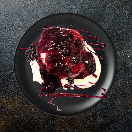 Papanași with Sour Cream and Cherry Jam