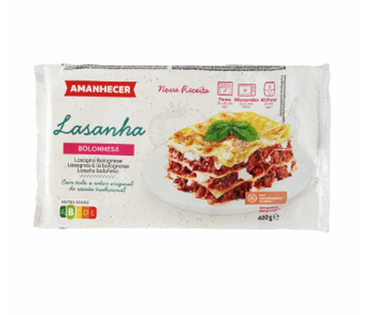 Lasanha Bolonhesa Amanhecer 400 gr