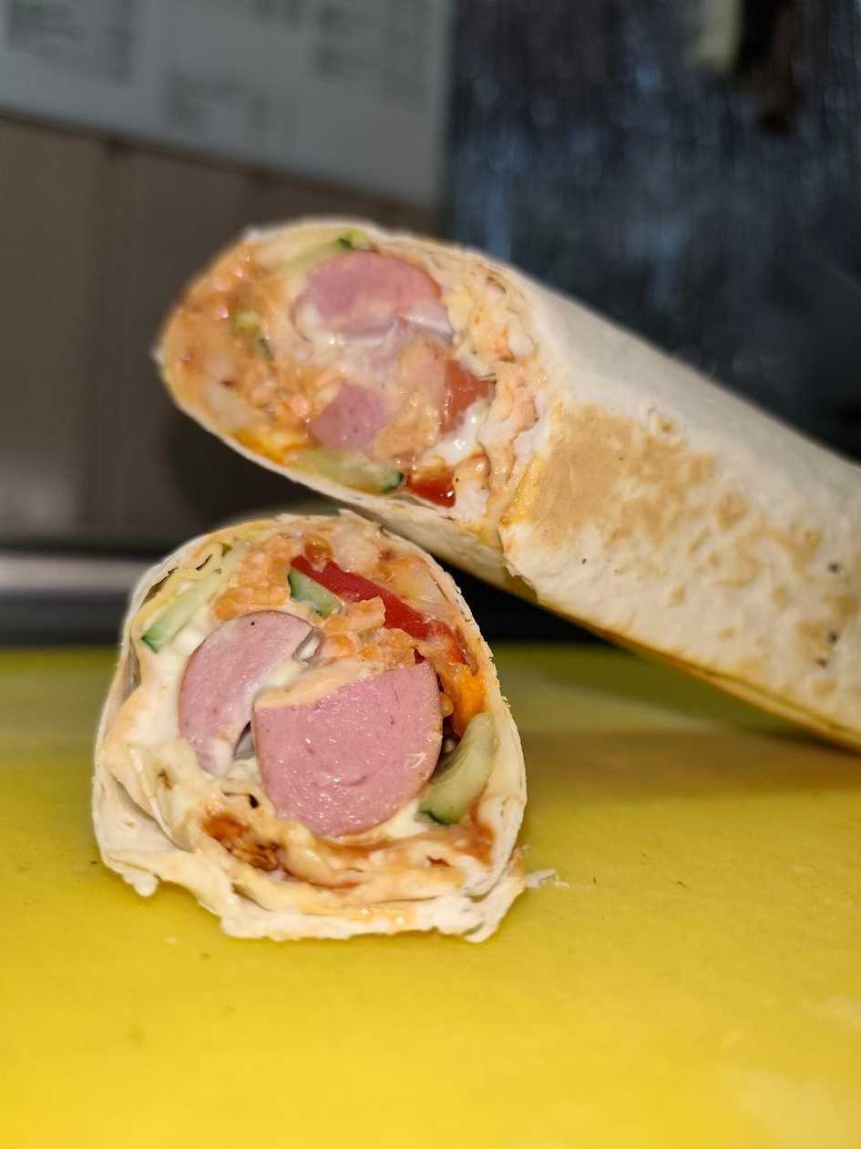 Hot Dog in Lavash with Regular Sausage
