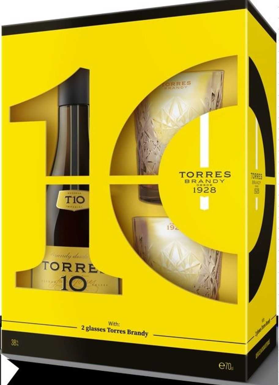 TORRES 10 Years GB 0.7L 38% Brandy +2 KLAASI
