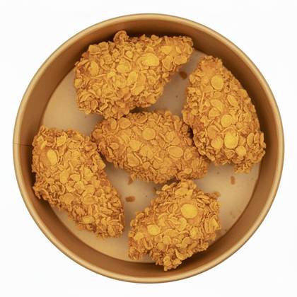 Crispy de pui in fulgi de porumb