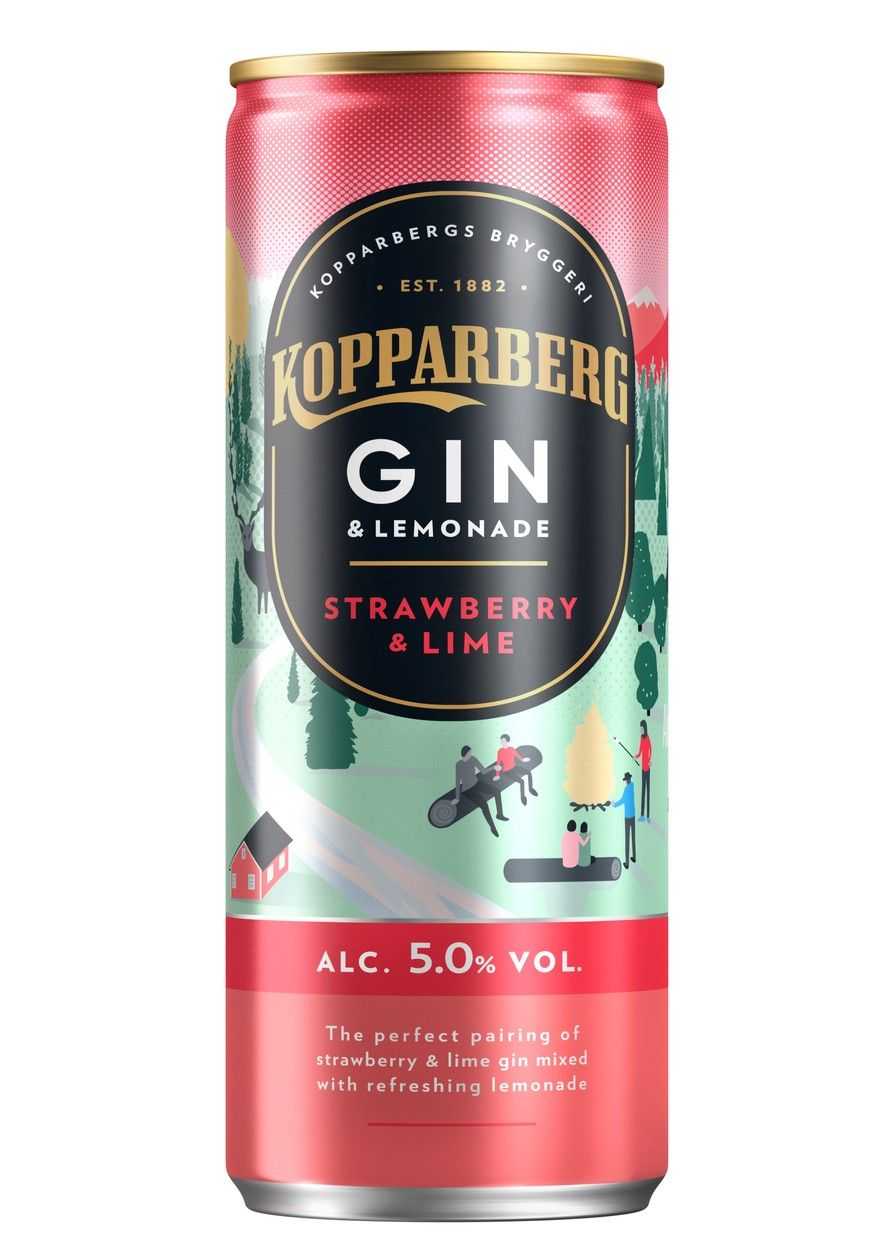 KOPPARBERG GIN & LEMONADE STRAWBERRY& LIME purk 0.25L 5%