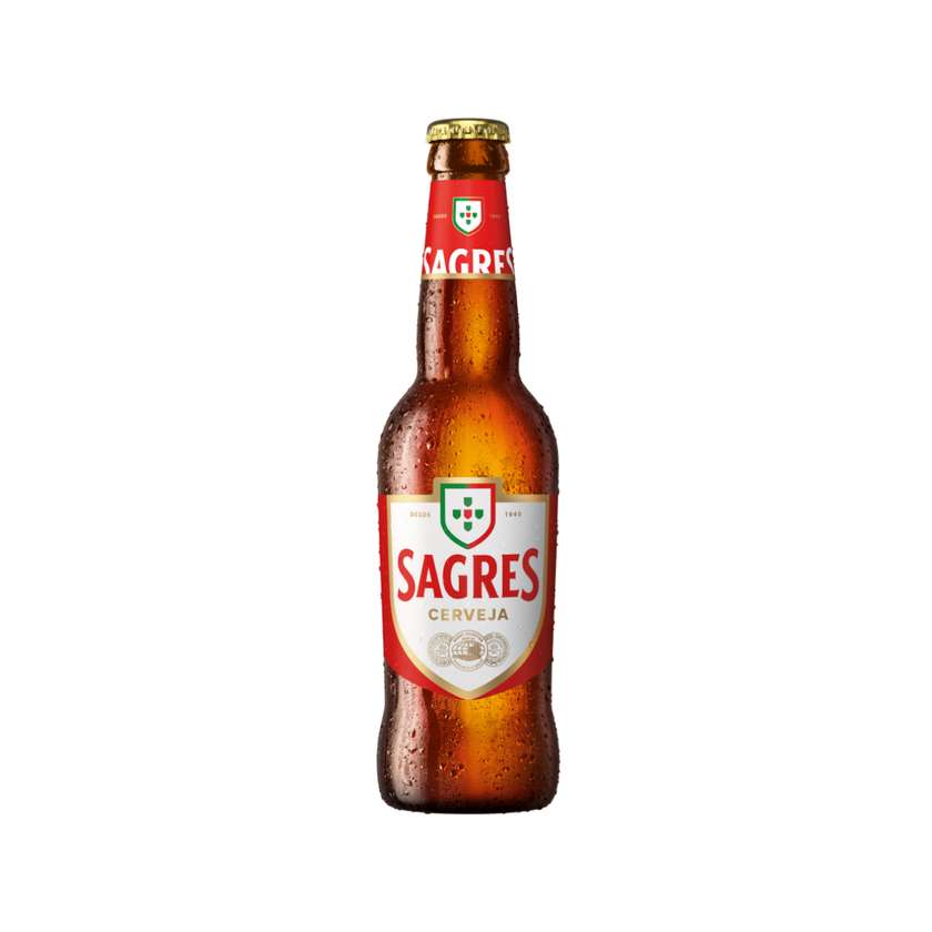 Cerveja Sagres Média Garrafa de 33cl