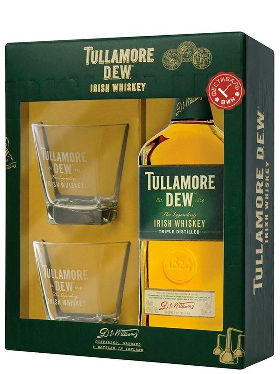 TULLAMORE DEW 0.7L 40% Whisky + 2 Glasses