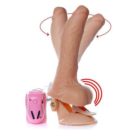 Perfect Dancer Flesh Rotating Vibrator with Suction Cup