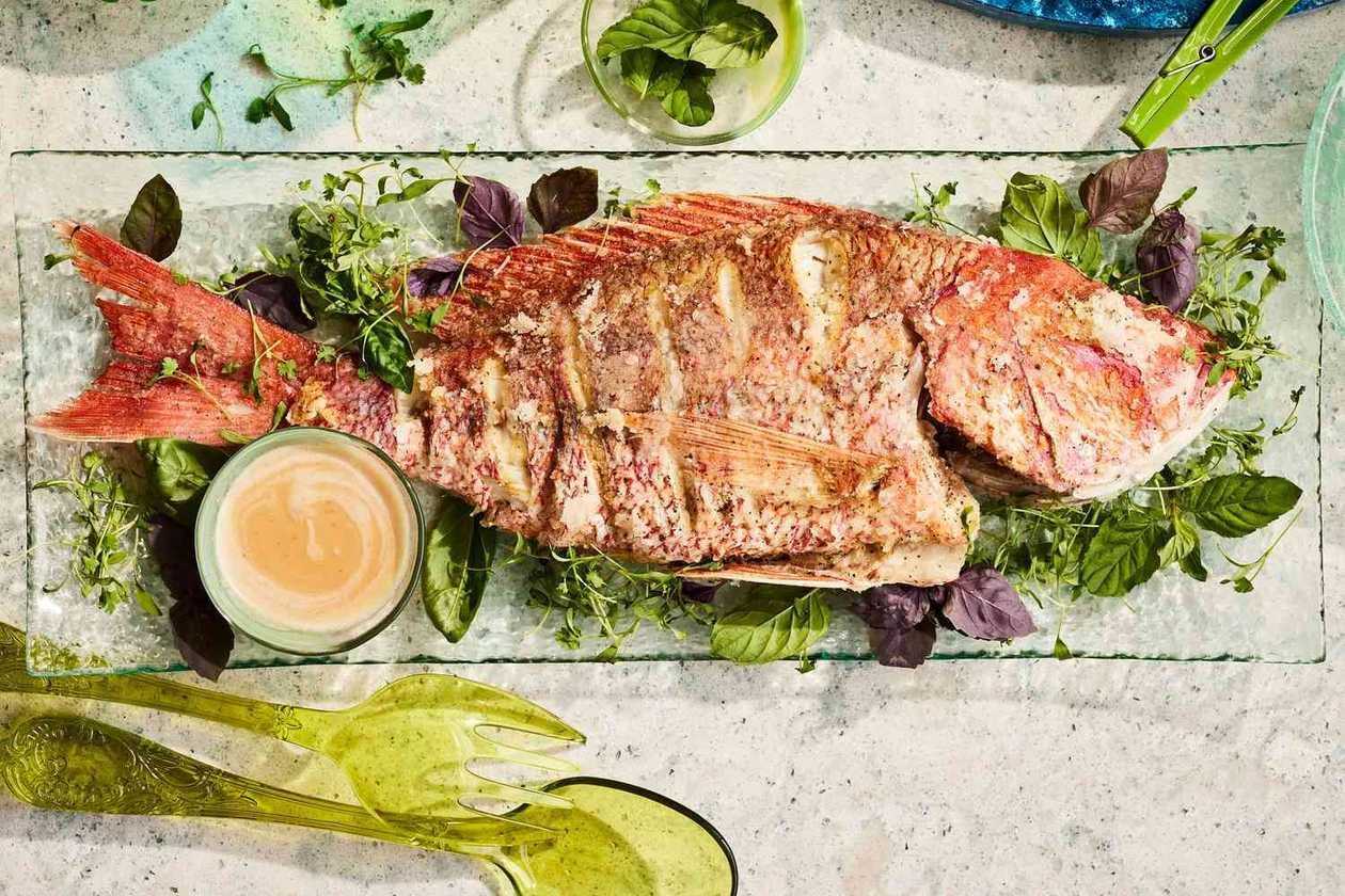 Fried Red Fish with Fries (Chips)