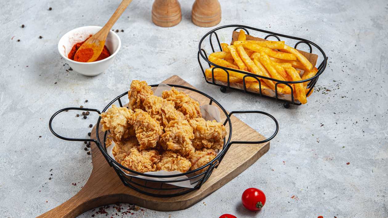 Crispy Chicken Popcorn & Fries