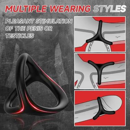 Silicone Cock Ring Black-Lock Ring