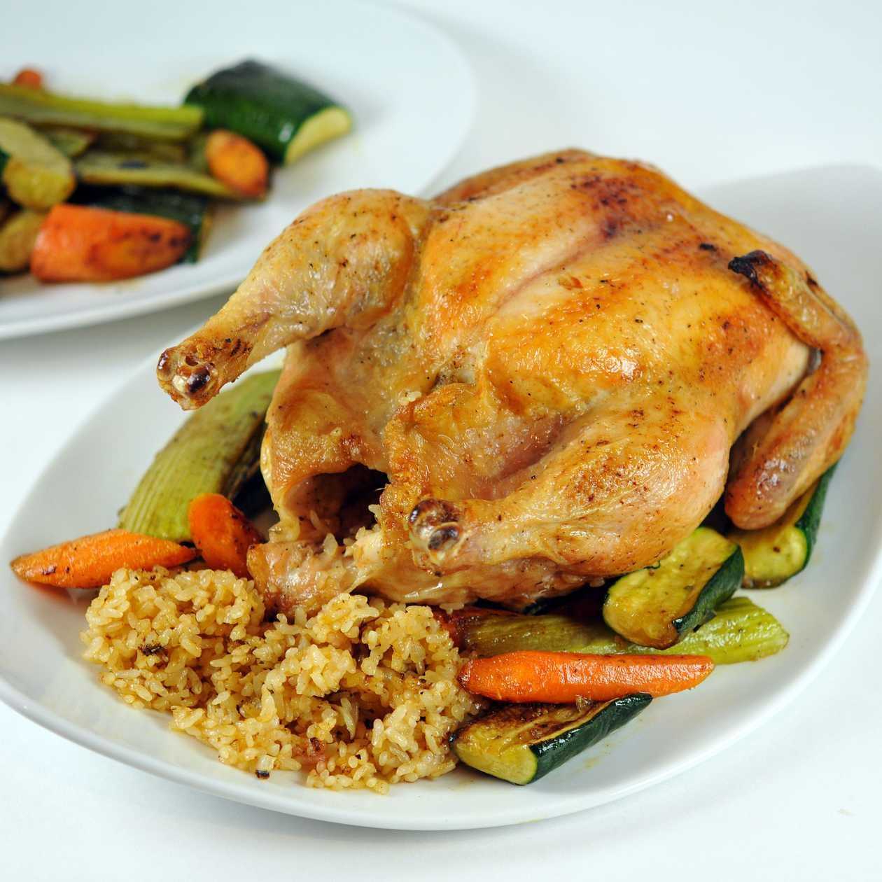 Full Roasted Chicken with Fried Rice