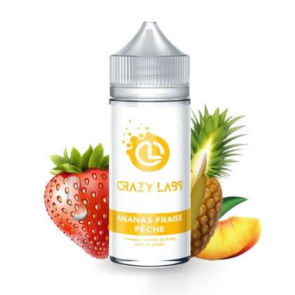 Crazy Labs Pineapple Strawberry Peach (Ananas Fraise Peche) 100ml