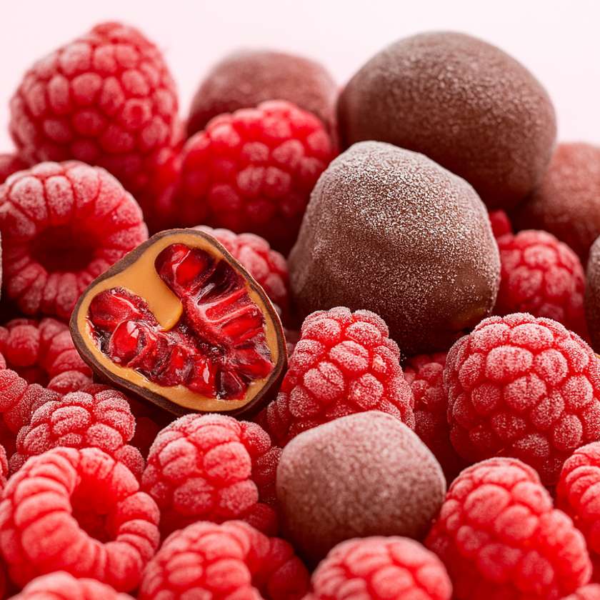 Frozen Raspberry in Chocolate - 125 g