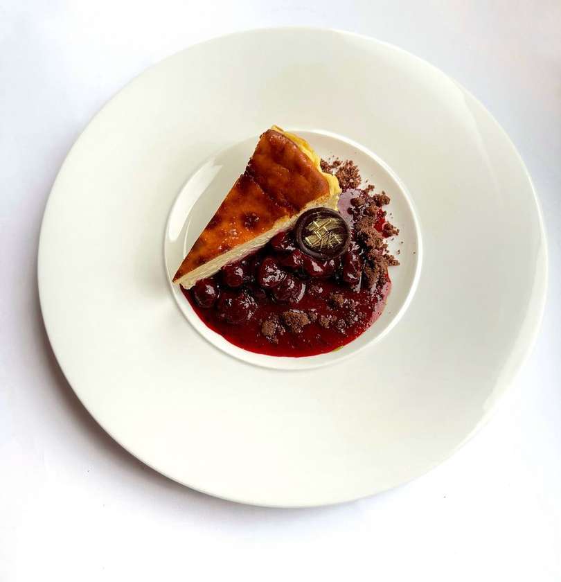 Basque "burned" cheesecake.