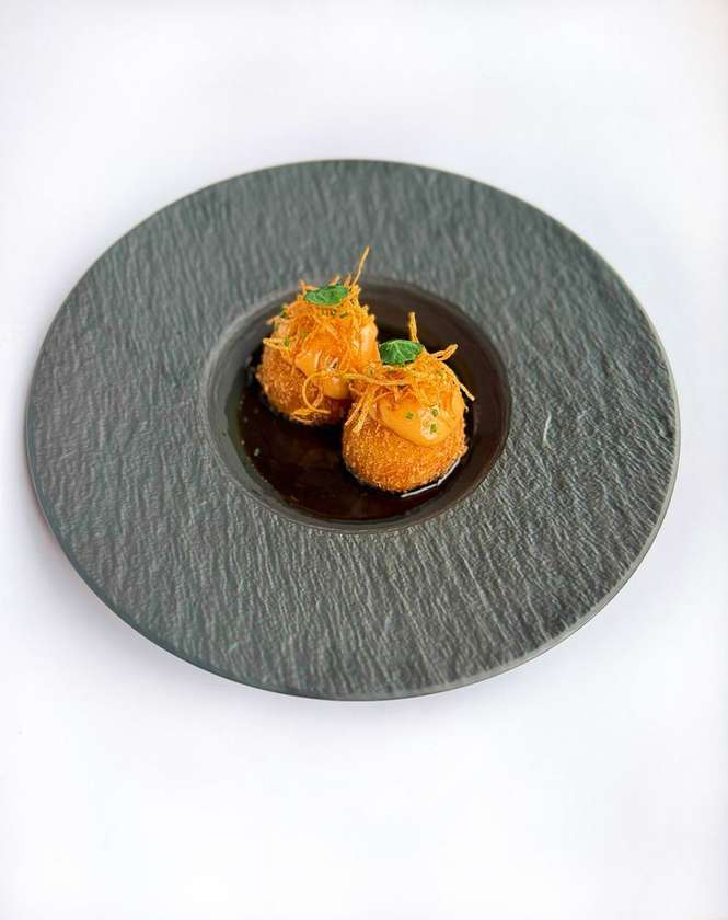Potato croquettes with veal cheeks