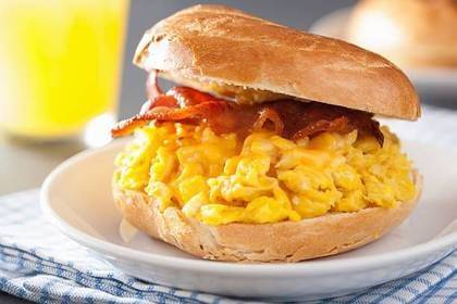 Eggs Bacon and Cheese Sandwich