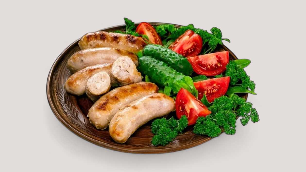 Жареная куриная колбаса с сыром 650г (Замороженный полуфабрикат)