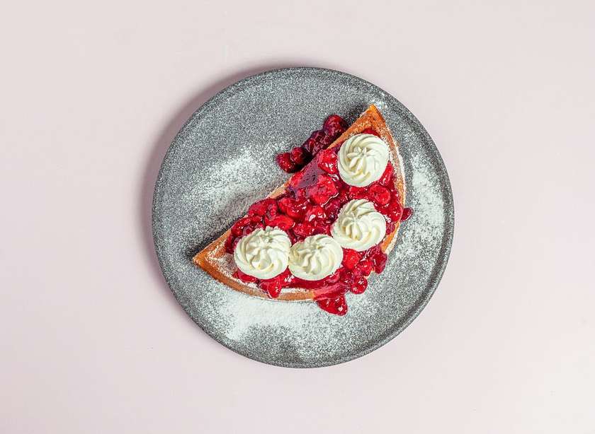 Hot cherries waffle