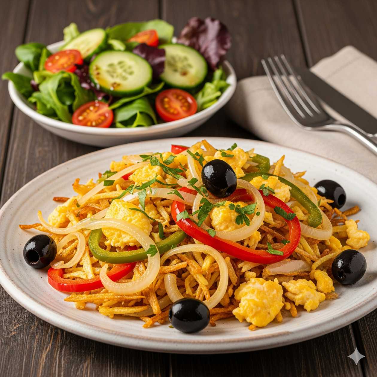 Scrambled Eggs with Codfish