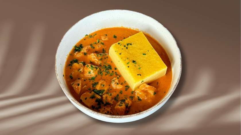 Chicken Paprikash with Mămăligă