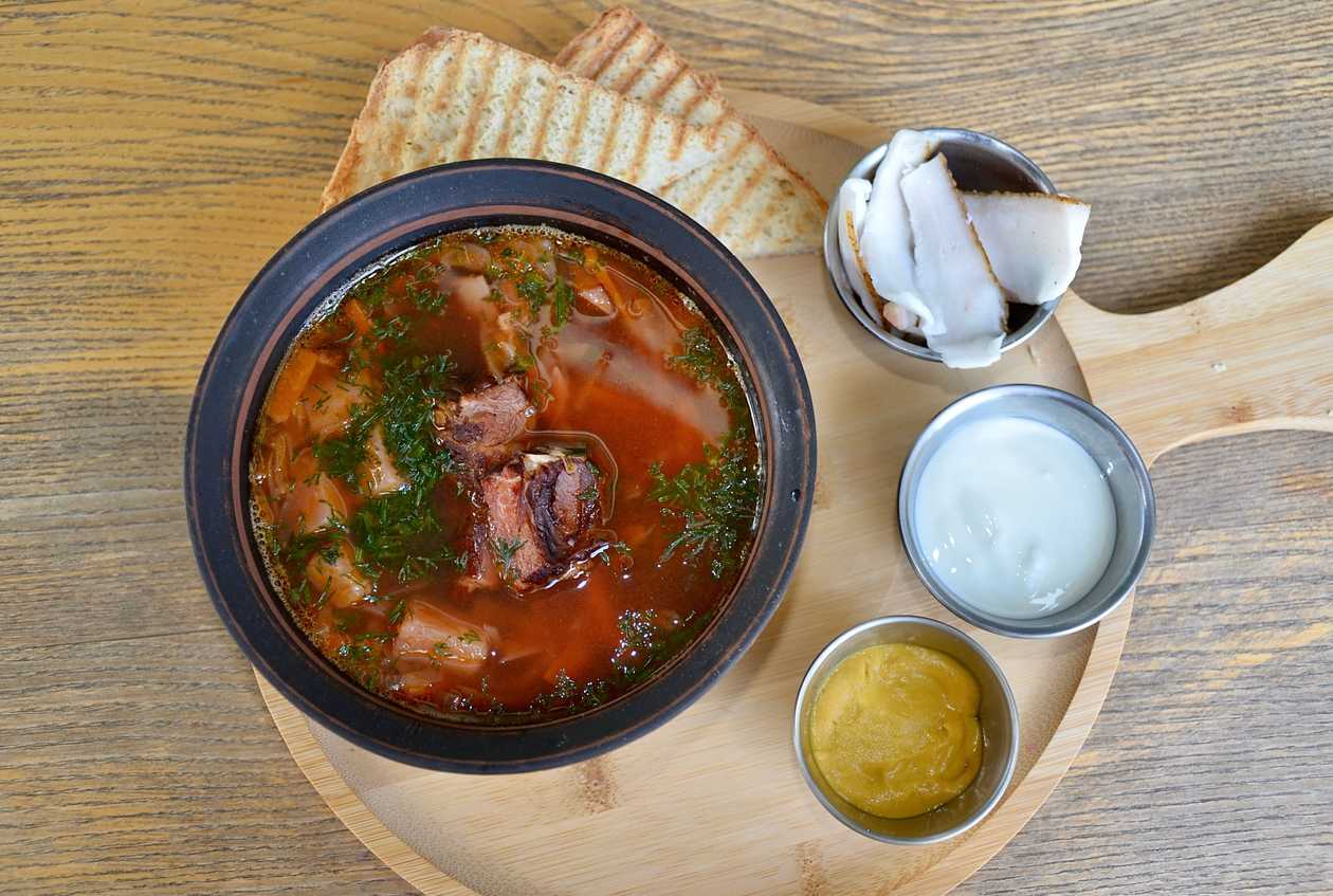 Borscht with Smoked Ribs