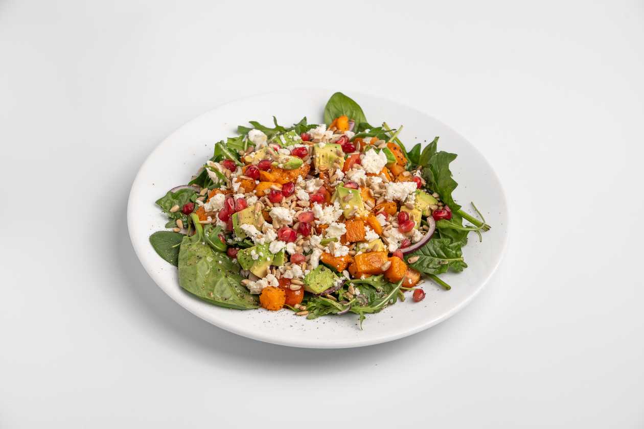 Vegetable salad with feta cheese