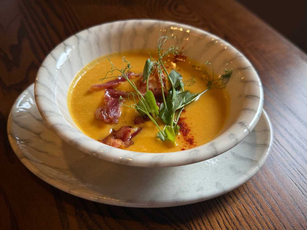 Cream of Pumpkin Soup with Bacon