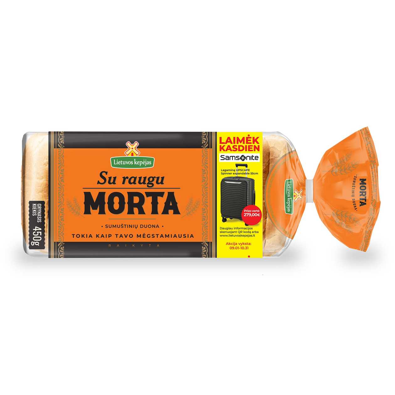 Sumuštinių duona su raugu MORTA, 450g (baigiasi galiojimas)