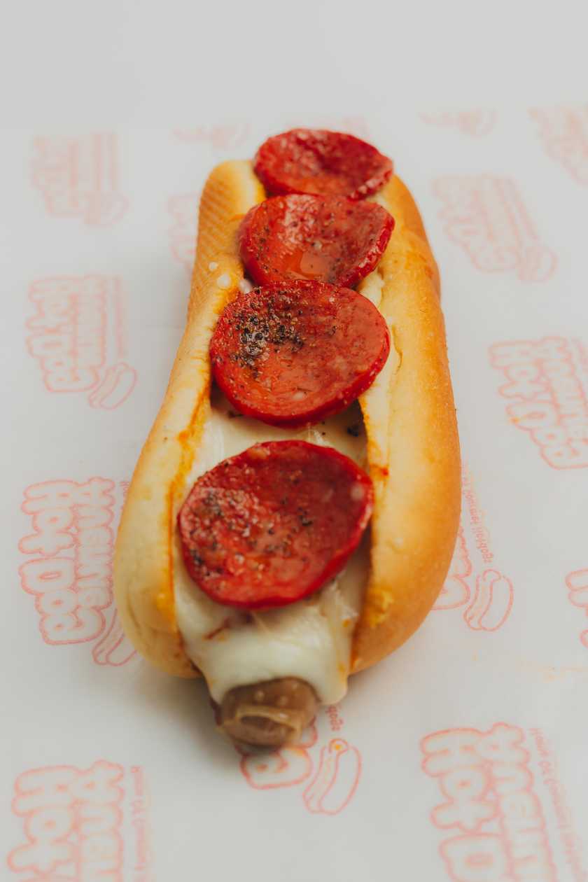 Cheesy Pepperoni Hotdog