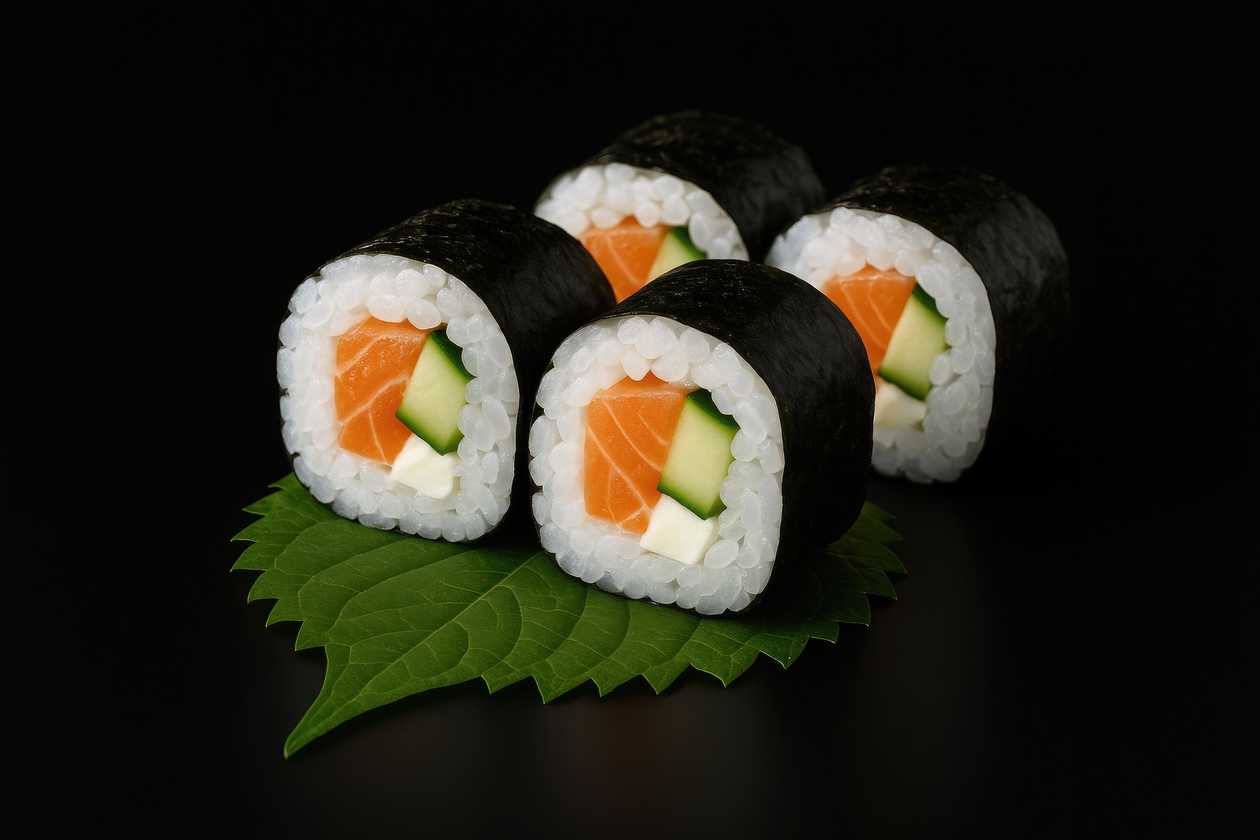 Uramaki sake sesame