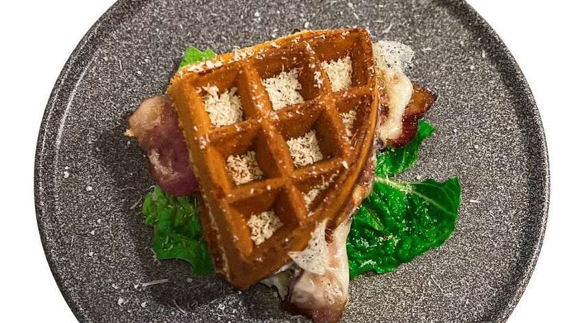 Slider Waffle Ham&Cheese