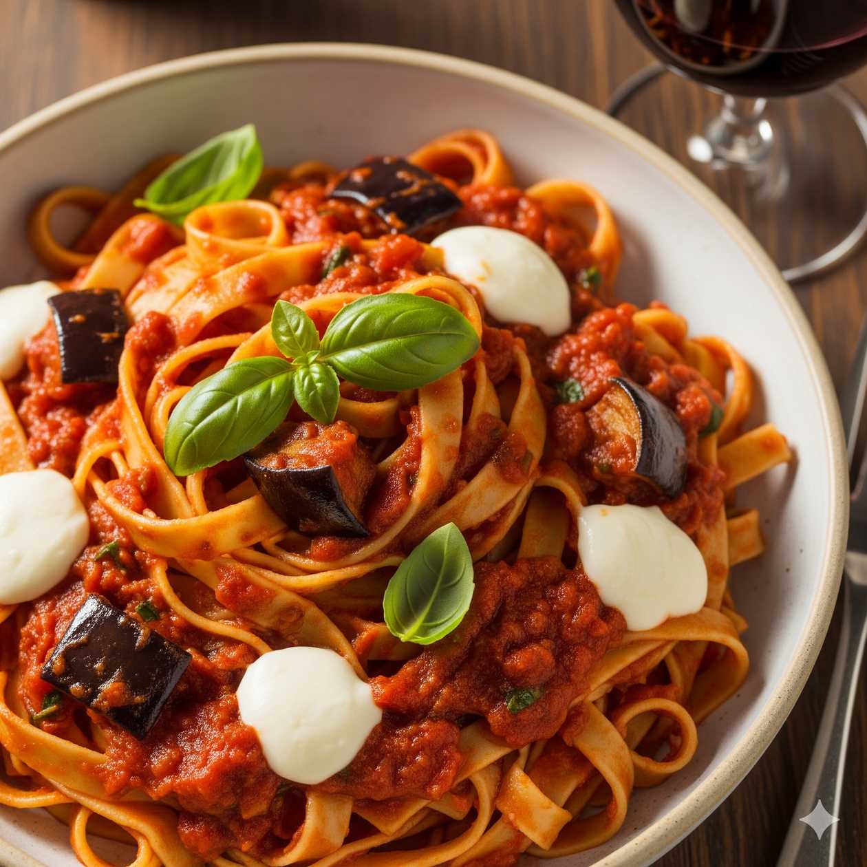 Aubergine and Mozzarella