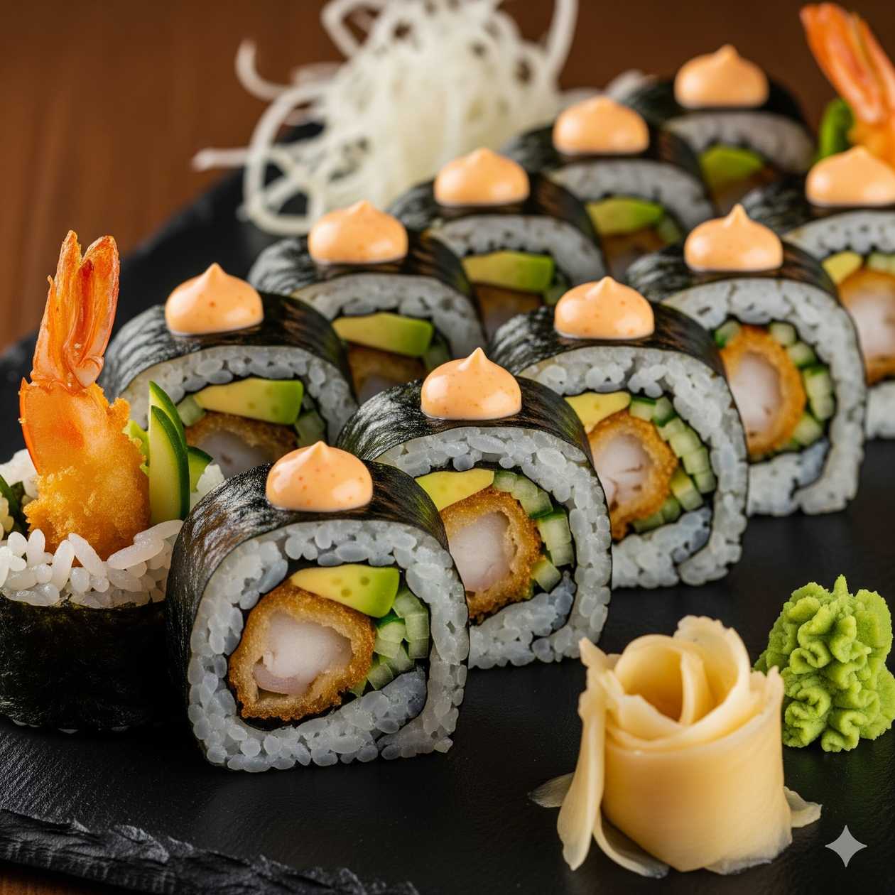 Futo Maki Camarão Tempura 12 Peças