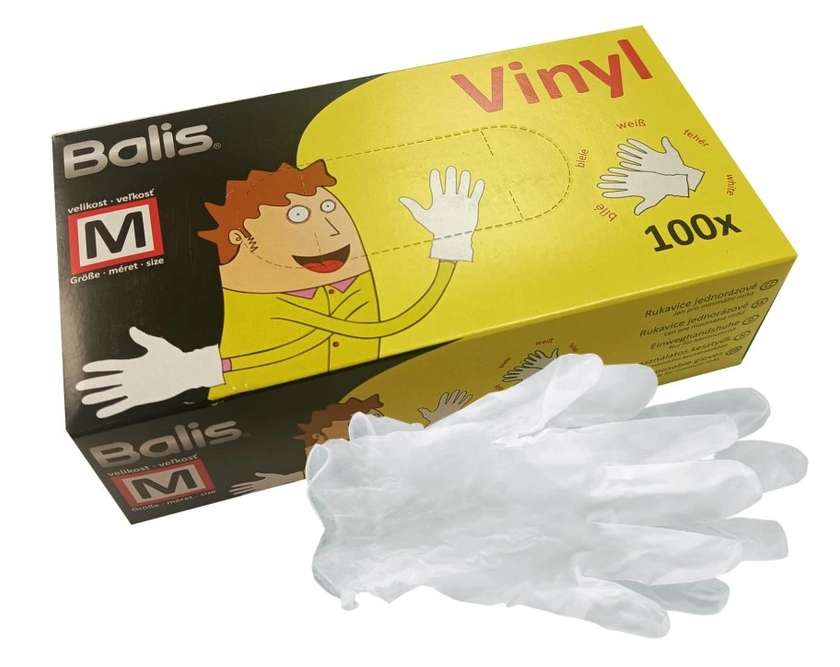 VINYL GLOVES M BALIS 100 pcs
