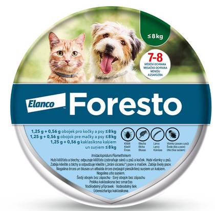 Foresto 1.25g+0.56g Collar for Cats and Dogs up to 8kg 38cm
