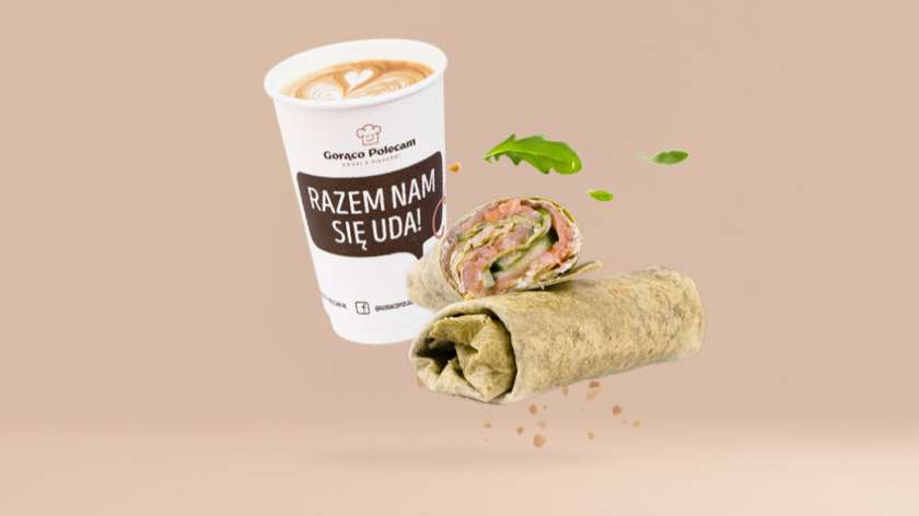 Wrap z łososiem + kawa