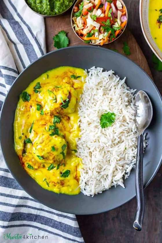 Kadhi Pakoda with Basmati Rice - Non Spicy
