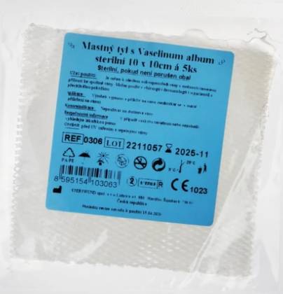 Sterile Dressing - Oily Gauze 10x10cm/5pcs Steriwund