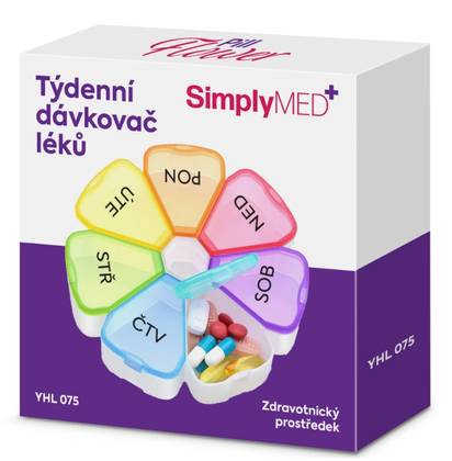 SimplyMed Flower Weekly Pill Organizer YHL075