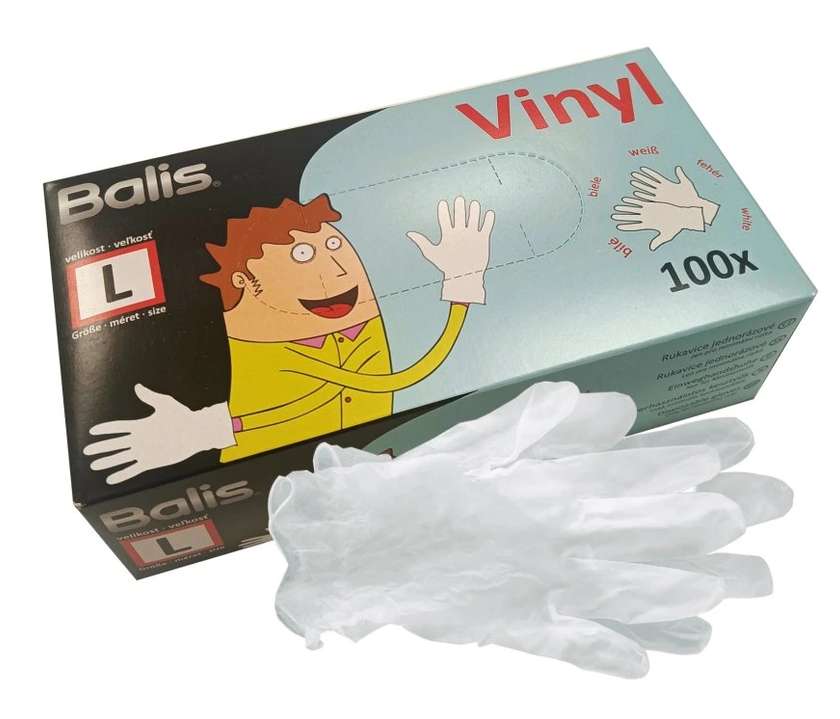 VINYL GLOVES L BALIS 100 pcs