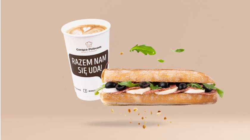 Bagietka salami + kawa