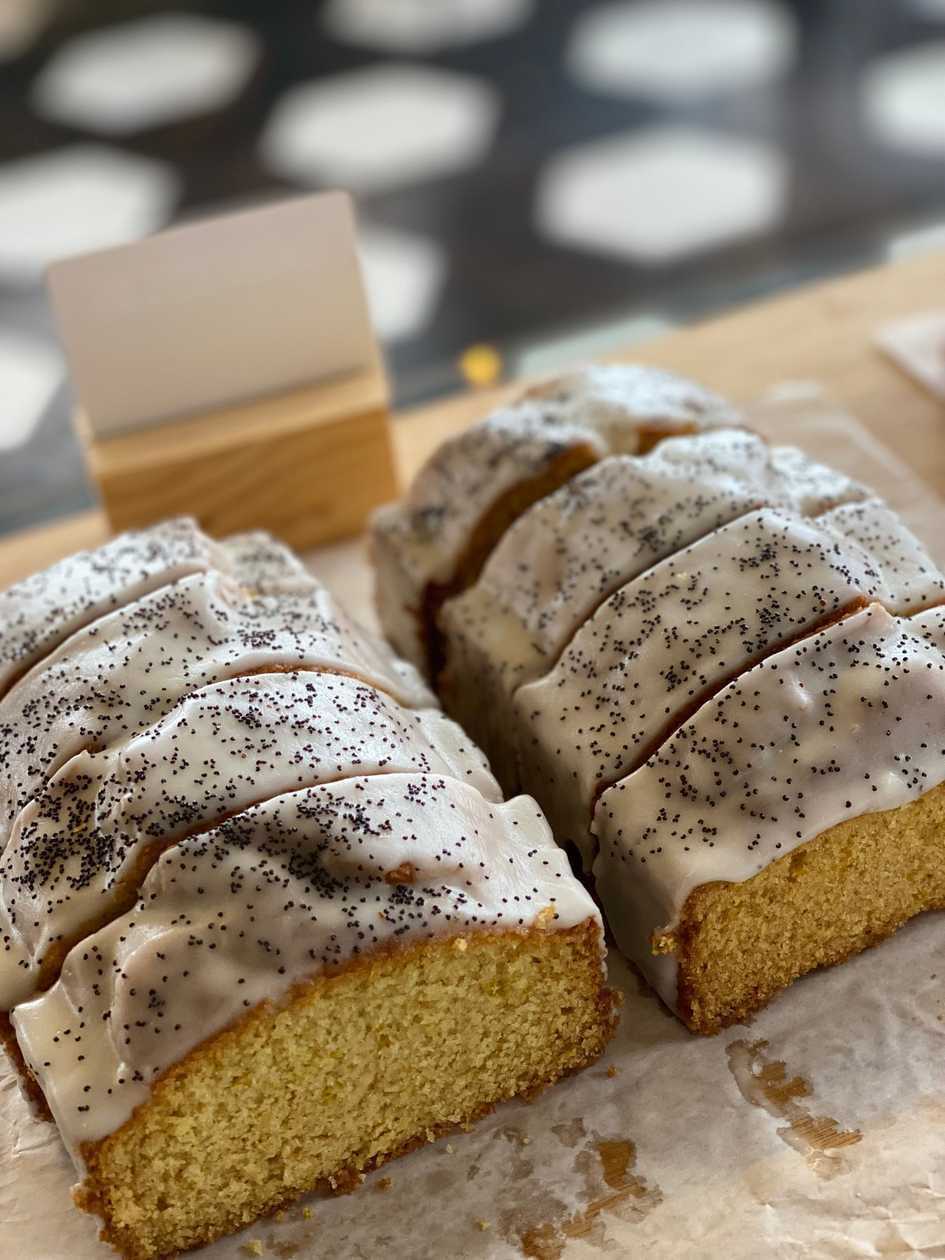 Lemon Poppy Cake Slice