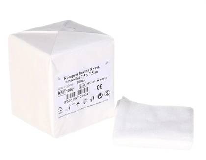 Sterile gauze compress 7.5x7.5cm/100pcs 8-ply Steriwund