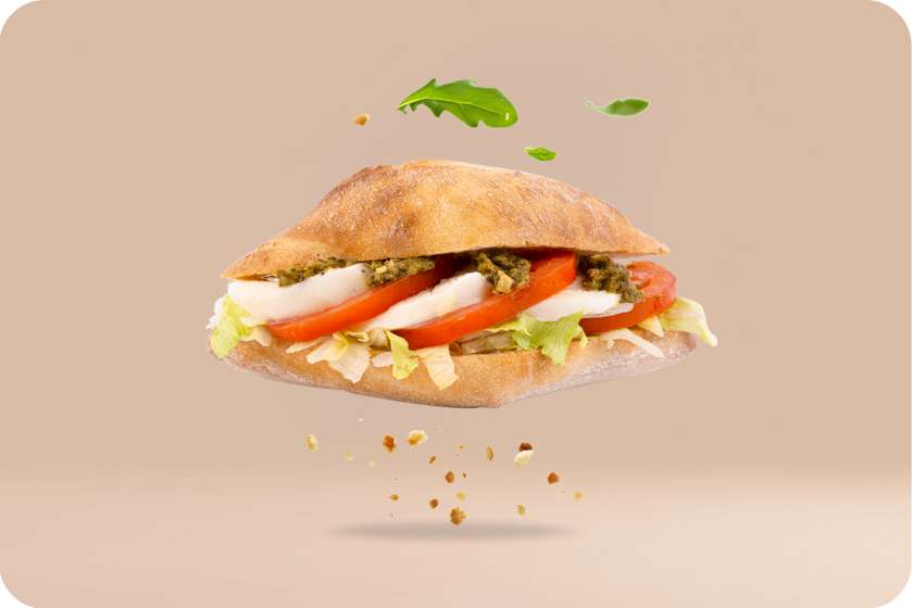 Kanapka włoska z mozzarellą