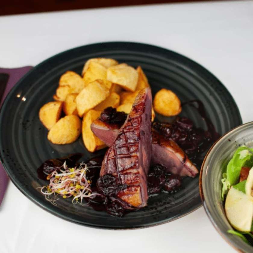 Sous-Vide Duck in Cherry Sauce