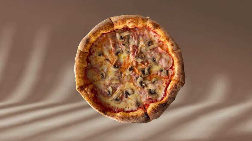 Prosciutto and Mushroom Pizza