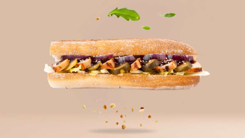 Bagietka z kurczakiem teriyaki