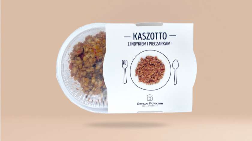 Kaszotto z indykiem i pieczarkami